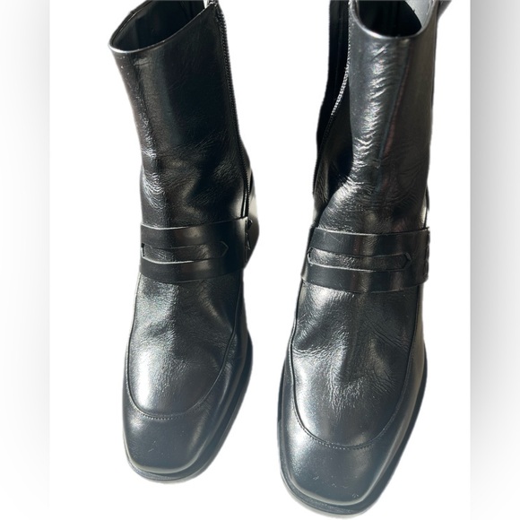 No. 6 Store Arne Zip-Up Leather Ankle Boot in Black size 40 made in Italy - Picture 3 of 10